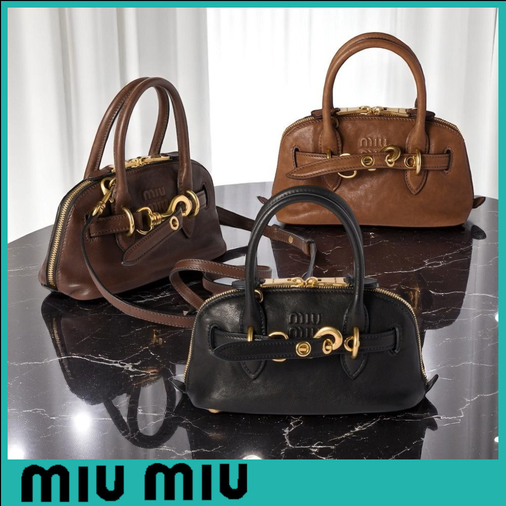 ★MIU MIU直営店★Aventure ナッパレザー ミニバッグ
