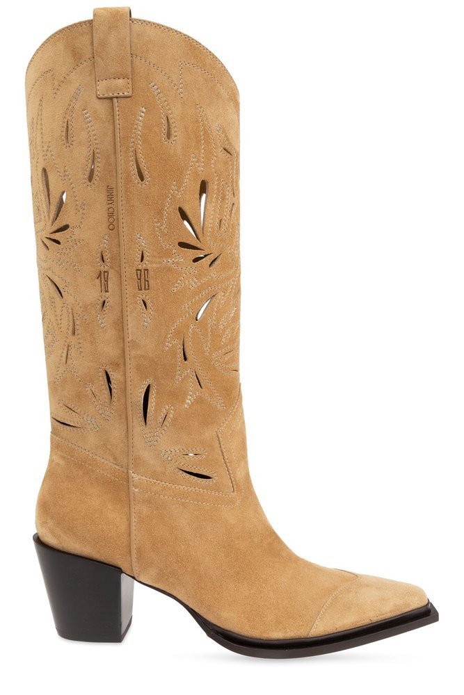 JIMMY CHOO ヒル付きカウホイフツ CECEMIDII60CEW RATTANMIX