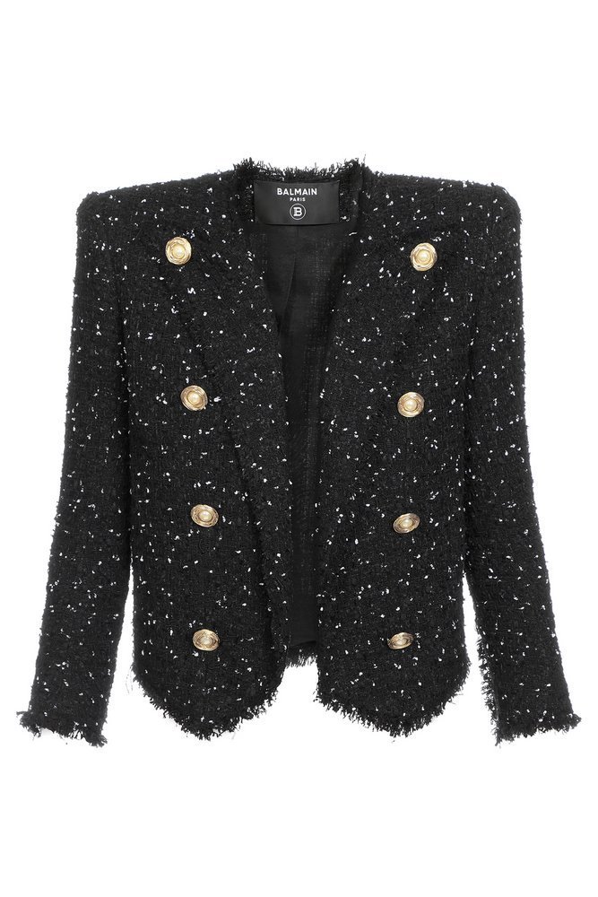 BALMAIN ホルカトット ツイト クロッフト ホタンシャケット