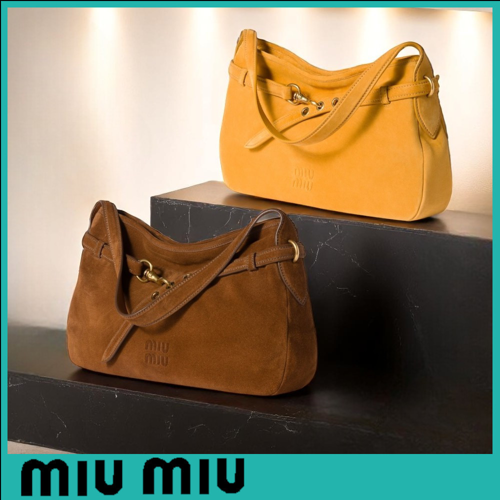 ★MIU MIU直営店★Aventure ミディアムスエードショルダーバッグ