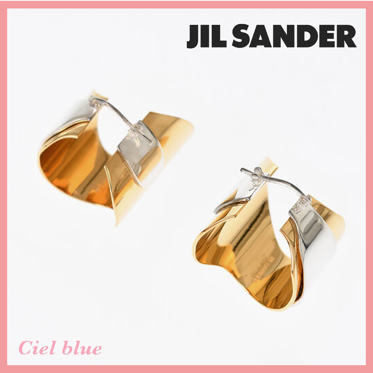 ♡関税送料込♡Jil sander ツートン真鍮ピアス