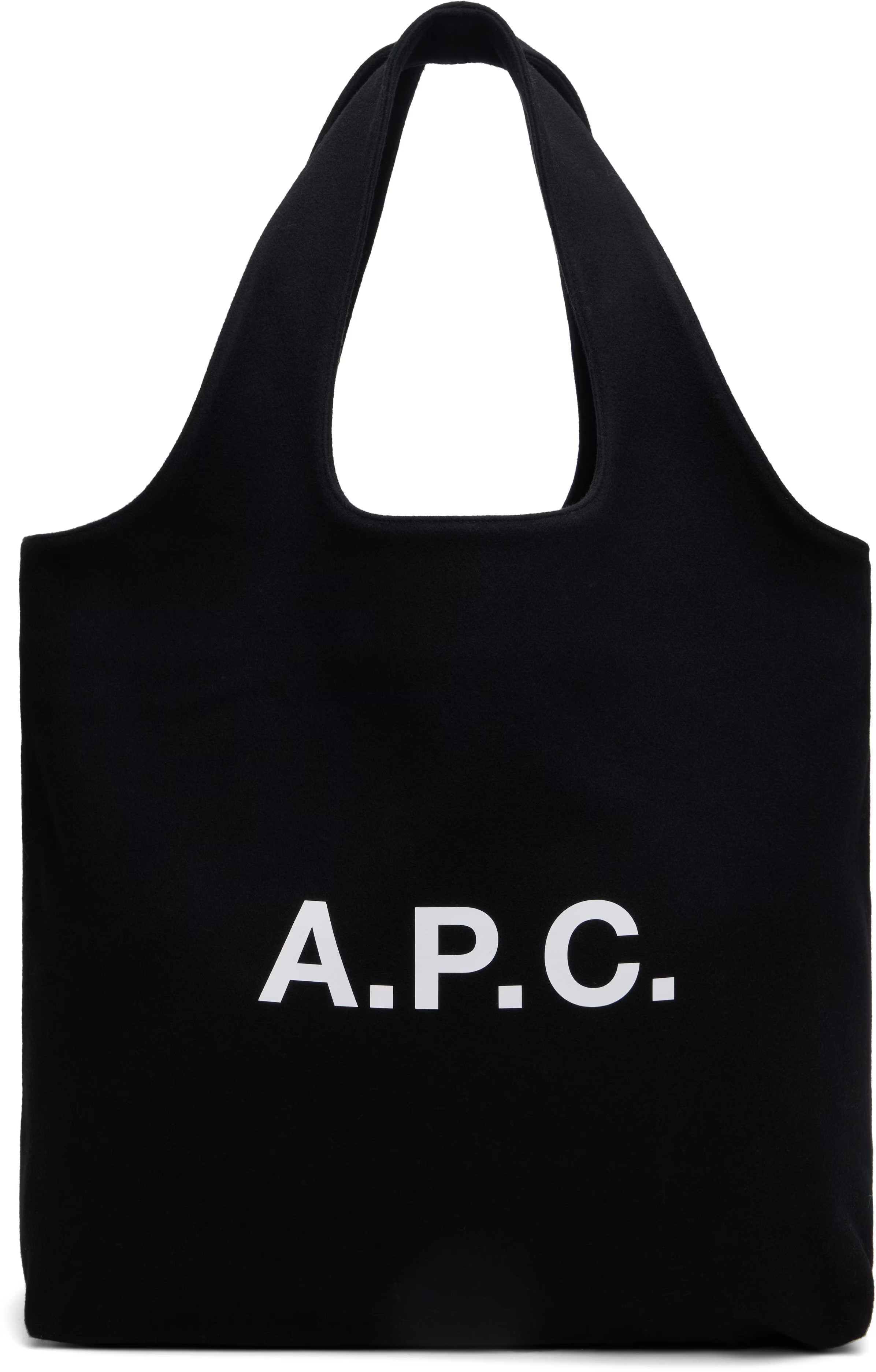 A.P.C.(アーペーセー) ブラック ブランドロゴ入り トートバッグ