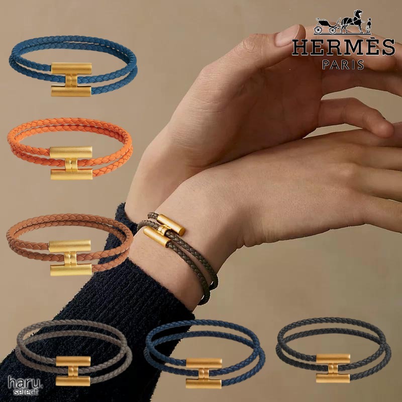 上品★【HERMES】編み込み ブレスレット ≪Tournis Tresse≫