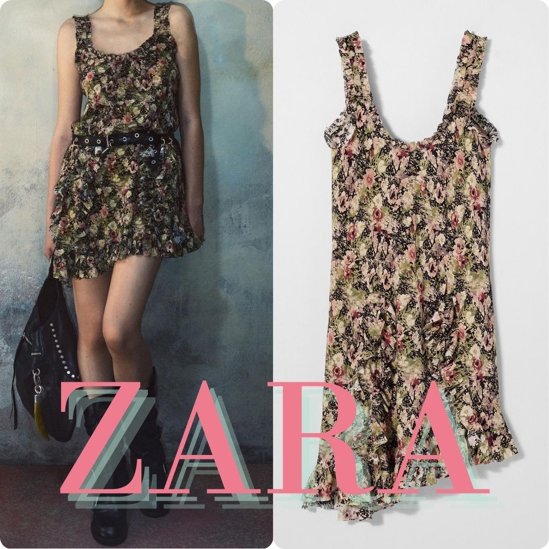 KATE MOSS X ZARA シルクプリントドレス 3741/838
