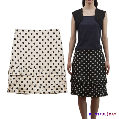 スカート [PEEVES PEEVES] Dot Pleasts Skirt