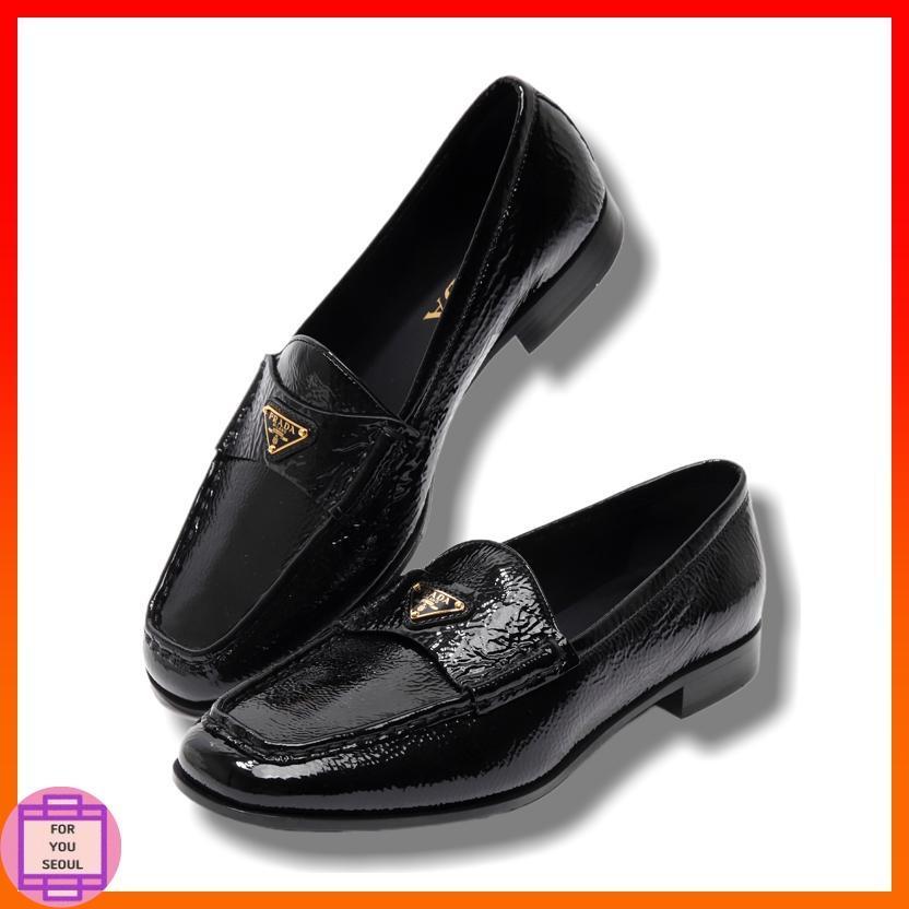 ★PRADA★ナプラック パテント 革 ローファー