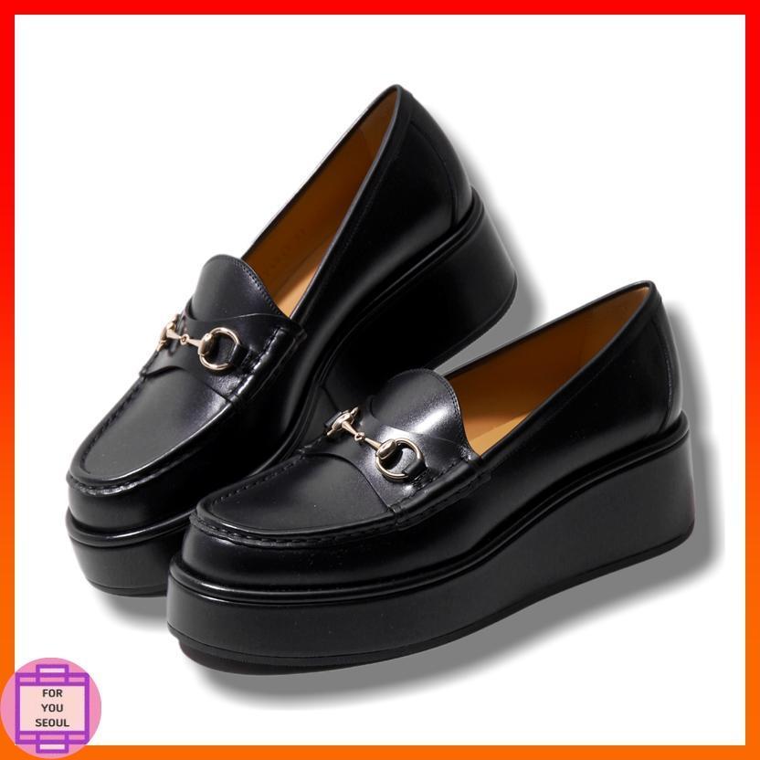 ★GUCCI★レディース ホールスビット ウェッジ ローファー