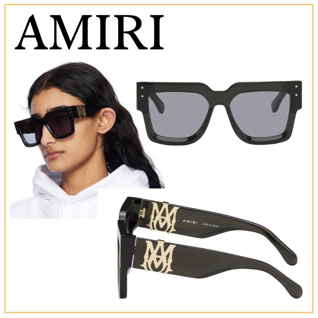 【トレンド】≪AMIRI≫スクエアサングラス＜ブラック＞