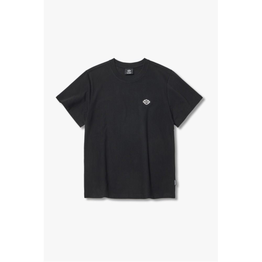 ★Harley Davidson★ Open BS Silk Short Sleeve T-Shirt Black