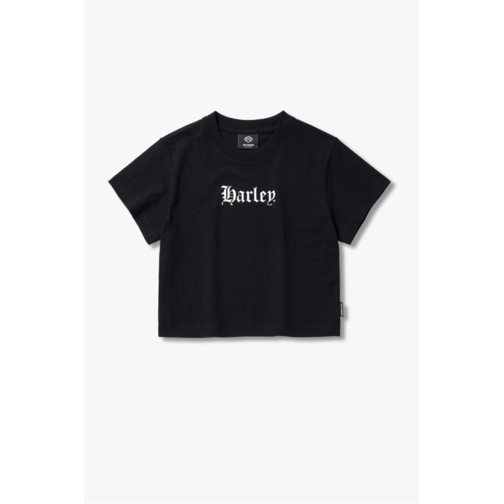★Harley Davidson★ Woman OL HD Seoul Crop T-shirt Black HH1