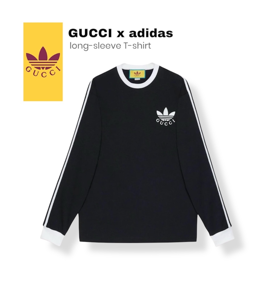 ☆ GUCCI x ADIDAS long-sleeve t-shirt コラボTシャツ ☆