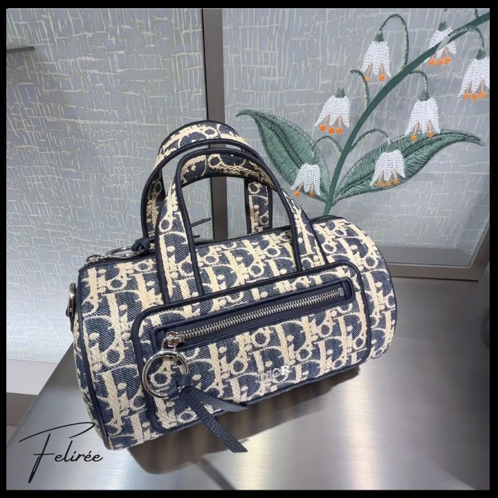 《ギフトにも最適☆》Dior 25AW ジップ付き オブリーク バッグ