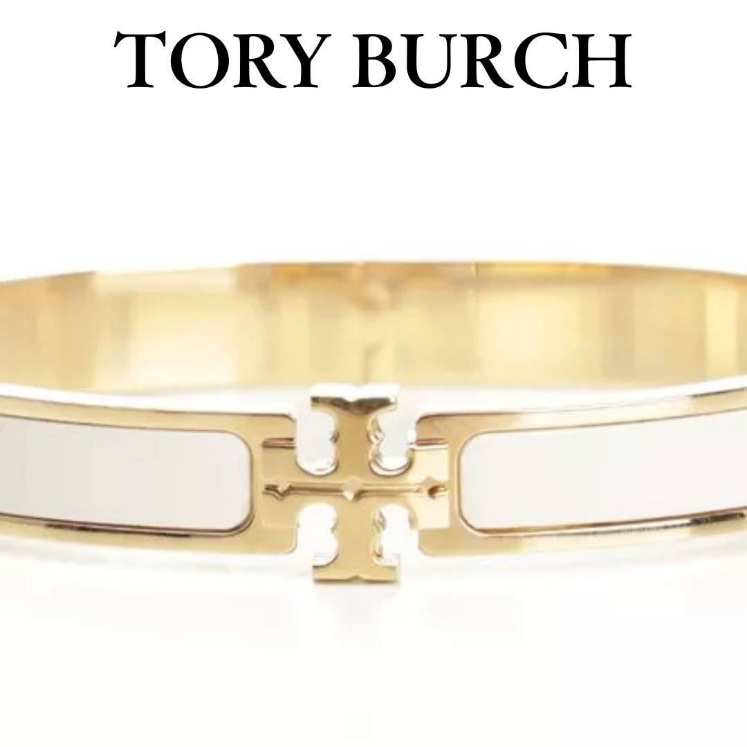 【送料関税込】TORY BURCH キラ ミディアム ブレスレット 白