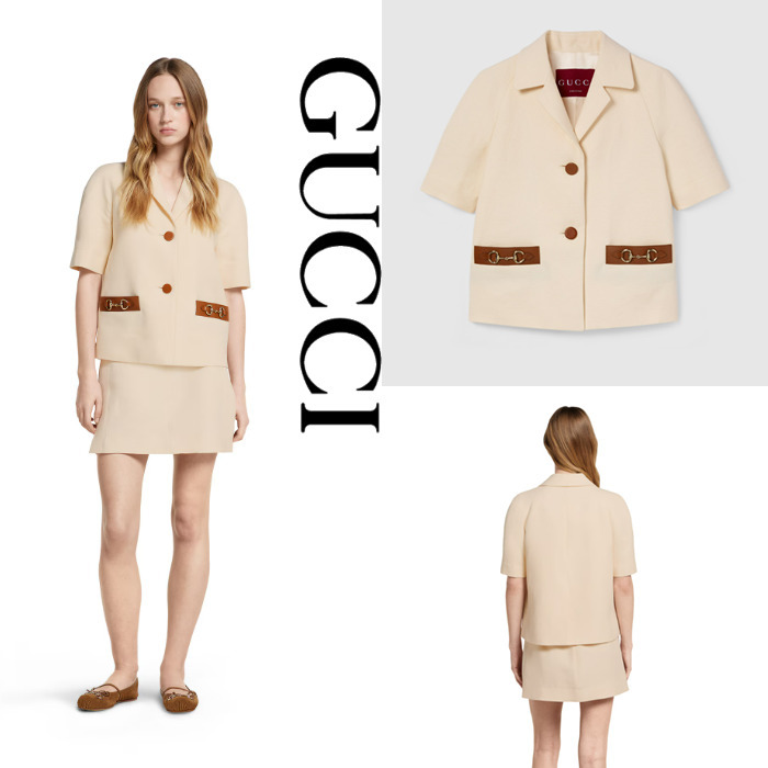 日本未入荷【GUCCI】ホースビット リネンキャンバス ジャケット