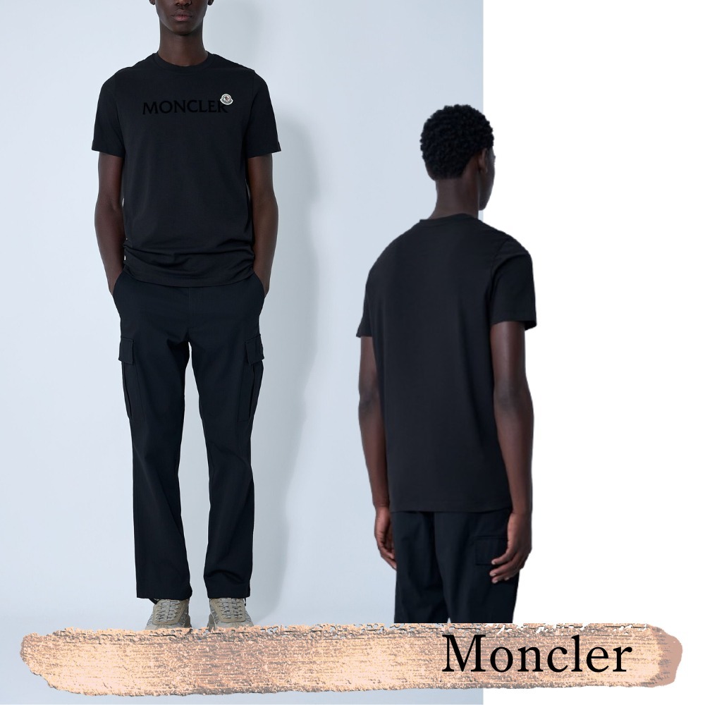 Moncler☆関税込☆フロントロゴ コットンジャージー Tシャツ