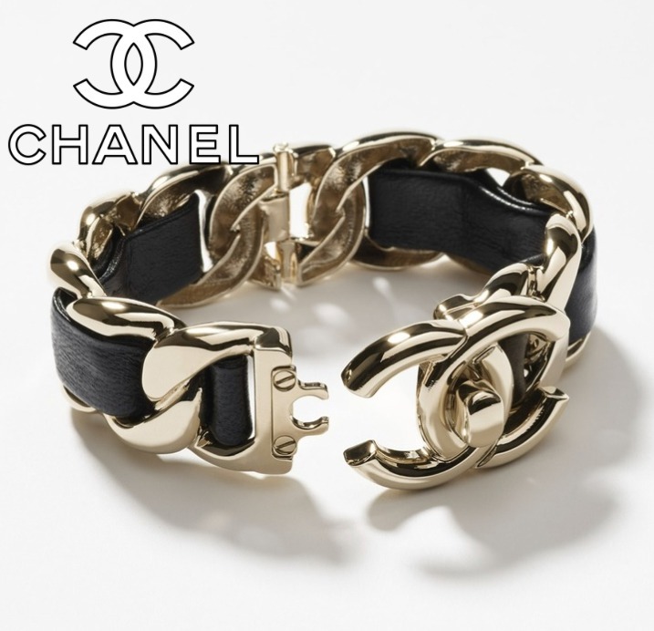 【CHANEL】24/25A 新作 バングル ゴールド ラムスキン