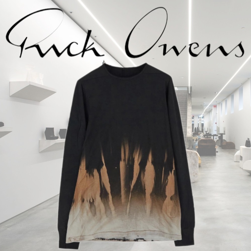 【周りと差がつく】Rick Owens ロングスリーブT ファイヤー 黒