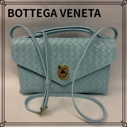 VIP価格 残り僅か【BOTTEGA VENETA】ノット ロック ライトブルー