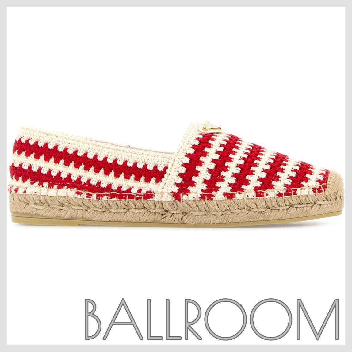 フラットシューズ PRADA TWO-TONE CROCHET ESPADRILLES