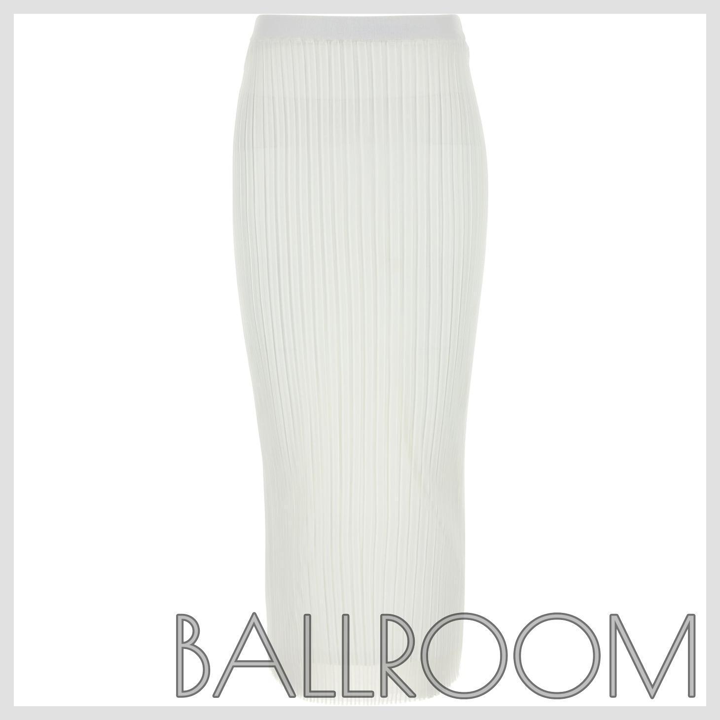 スカート SPORTMAX WHITE ORGANZA ALBUM1234 SKIRT