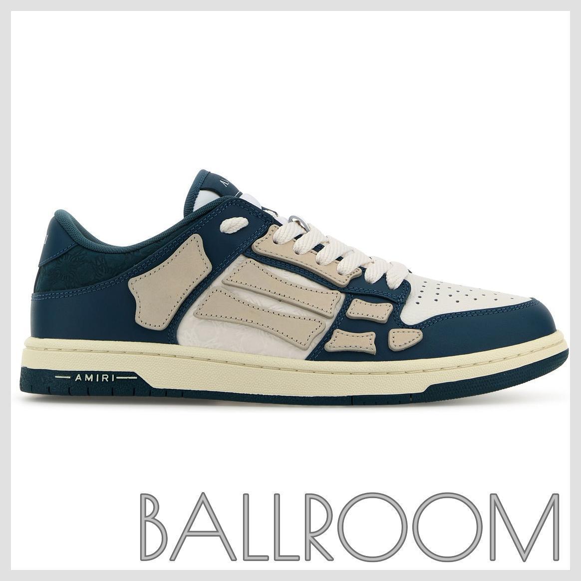 スニーカー AMIRI TWO-TONE LEATHER SKEL SNEAKERS
