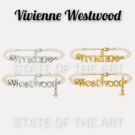 新作【Vivienne Westwood】Ameliaロゴ レターパールブレスレット