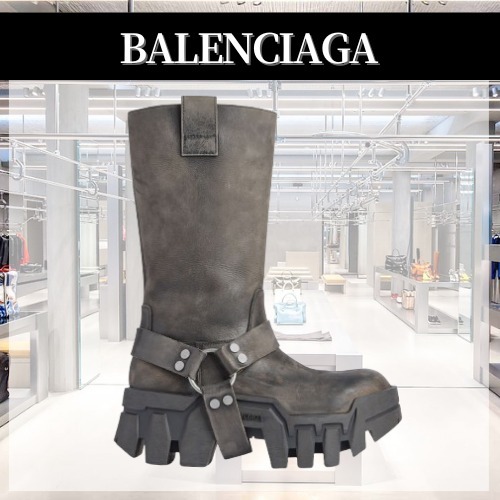 BALENCIAGA◆ブルドーザー ハーネスブーツ ダメージ加工