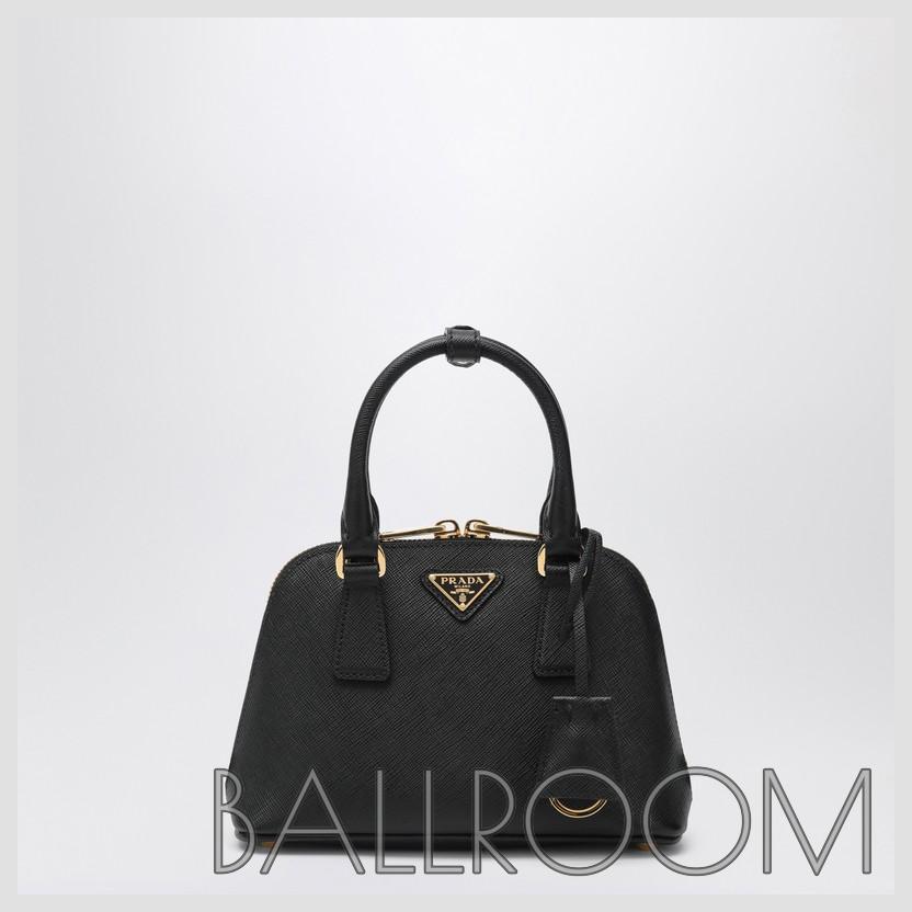 ショルダーバッグ・ポシェット PRADA PROMENADE BAG BLACK IN SAFFIANO