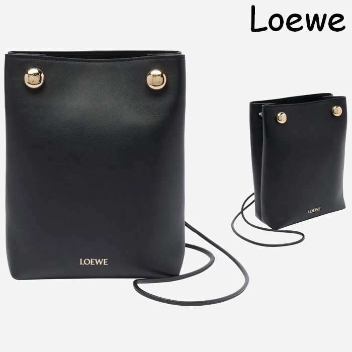 LOEWE ぺブル ポーチ スムースカーフ 薄型 ミニショルダー *SALE