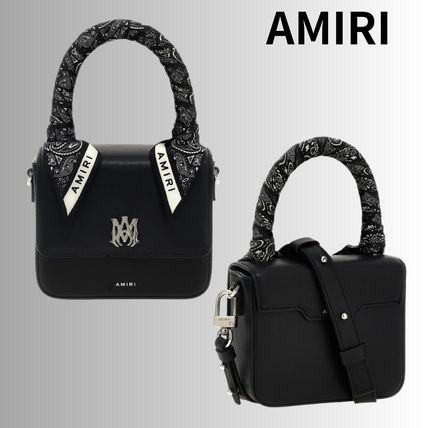 AMIRI ◆ ミニ トートバッグ ロゴ プレート バンダナ スカーフ AMIRI☆バンダナ スカーフ ロゴプレート ミニトートバッグ