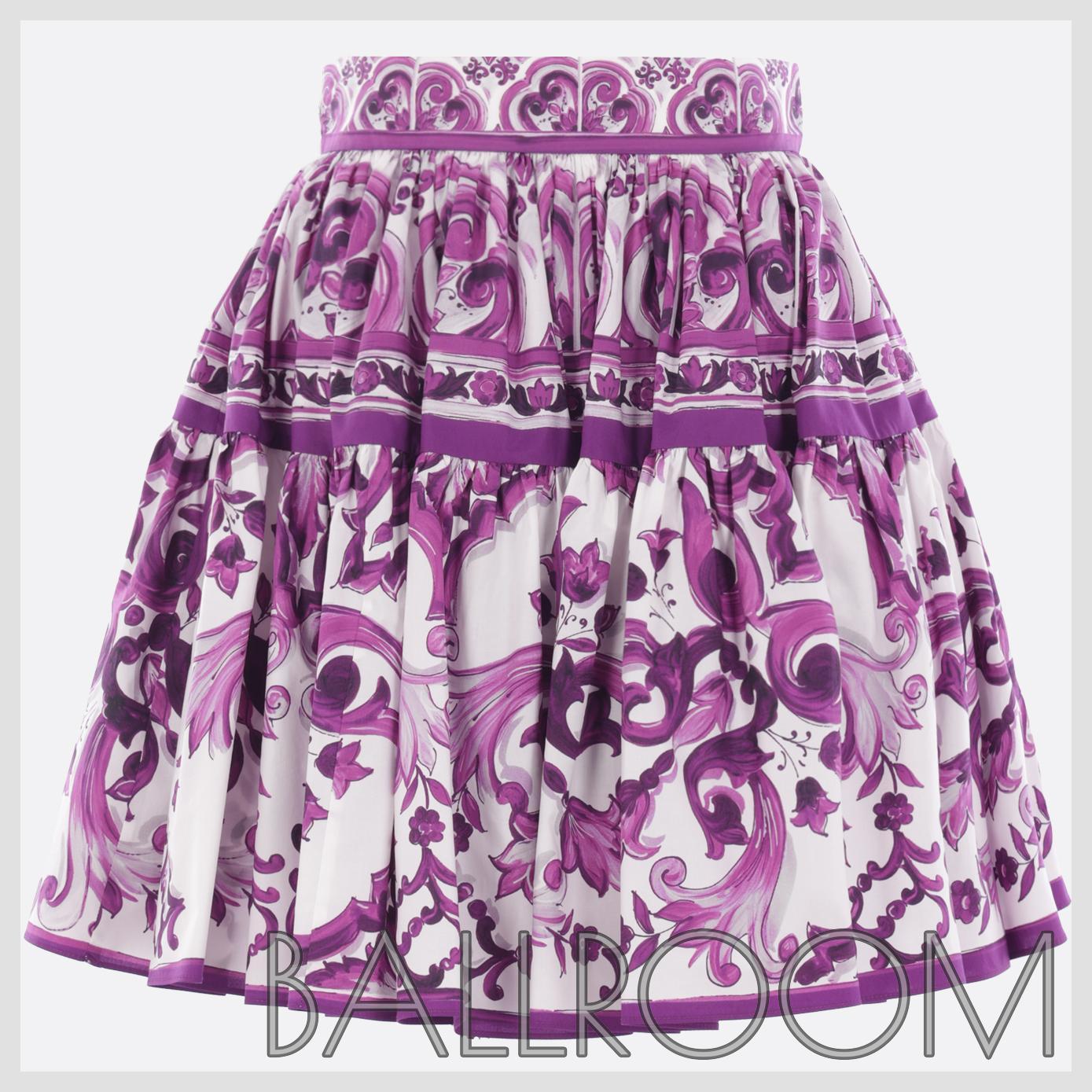 ミニスカート DOLCE & GABBANA FLOUNCED MINI SKIRT IN POPLIN