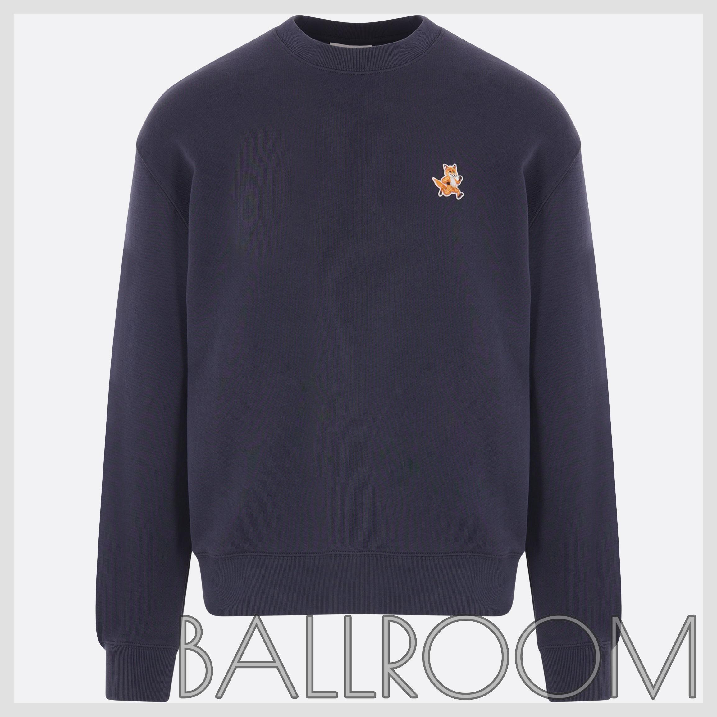 スウェット・トレーナー MAISON KITSUNE JERSEY SWEATSHIRT WITH SPEEDY FOX LOGO PATCH