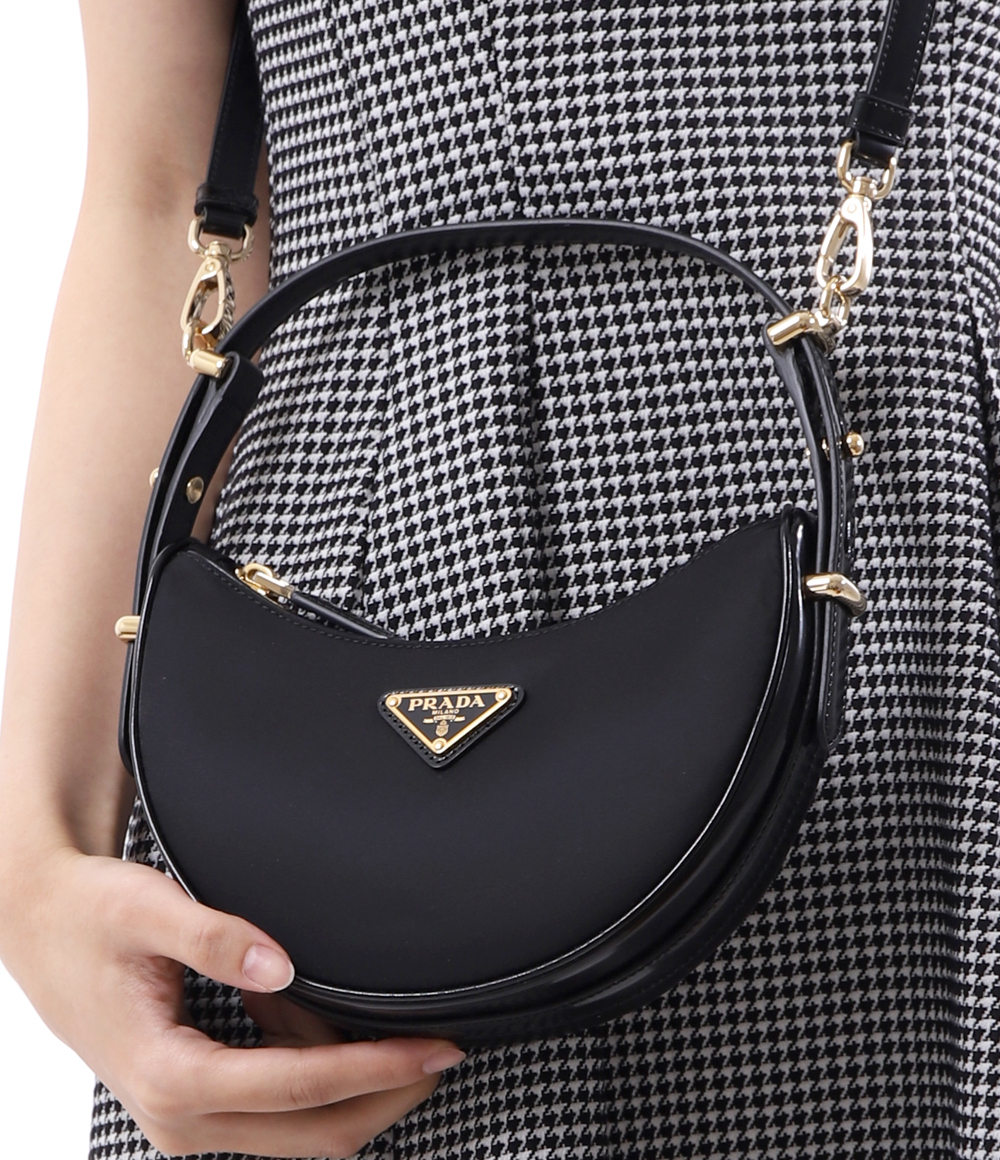 ★PRADA★ブラシド レザー ミニ ショルダーバッグ