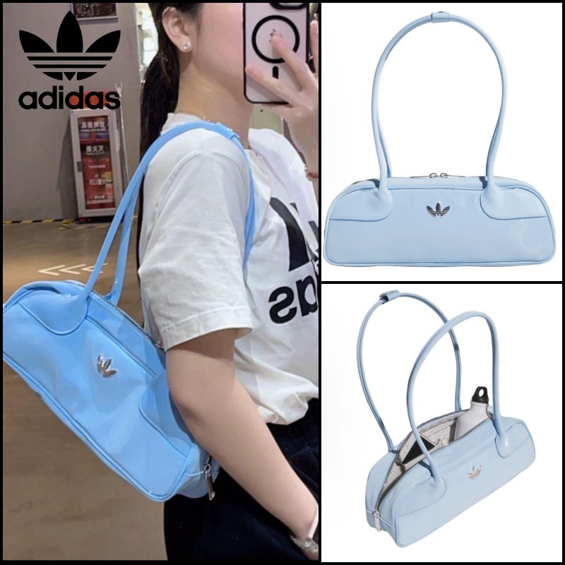 ☆Adidas☆Original Wide Shoulder Bag Sky Blue