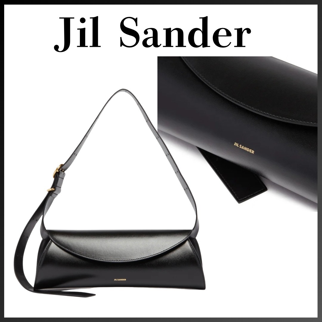 *Jil Sander* Cannolo エンボスロゴ レザーハンドバッグ ラージ
