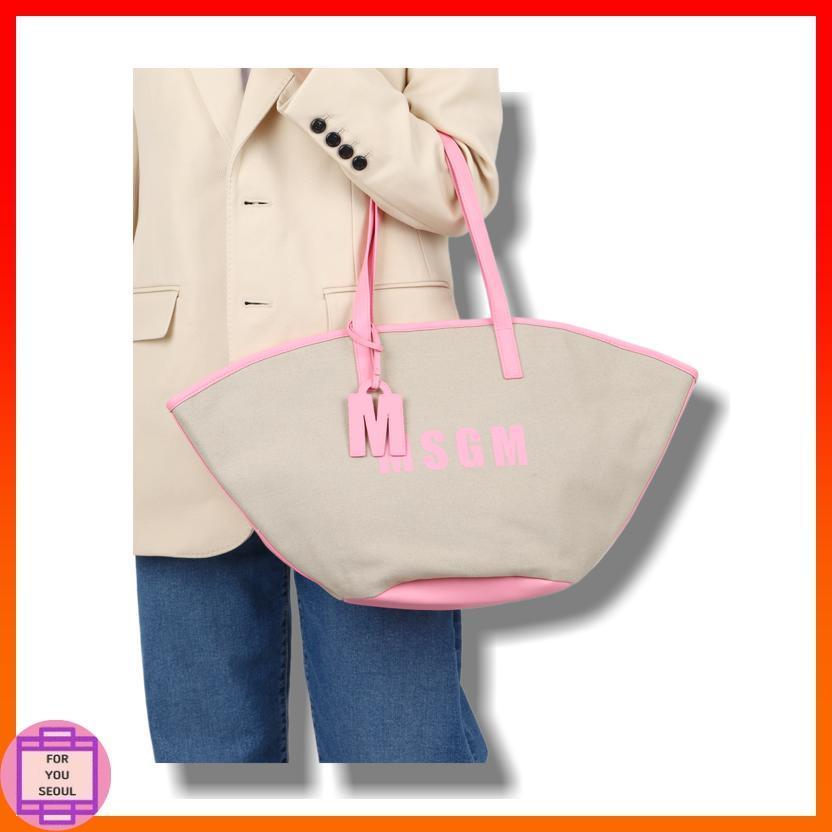 ★MSGM★ラージ キャンバス トートバッグ