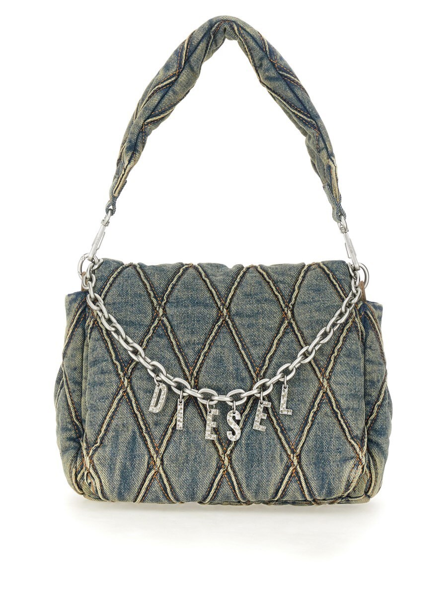 DIESEL Charm-D Shoulder S デニム バッグ 関税送料込