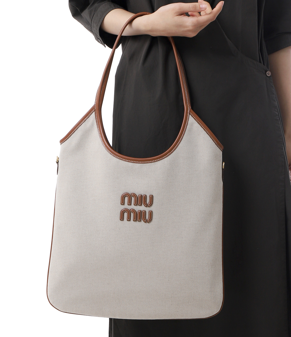 ★MiuMiu★アイビーキャンバスバッグ