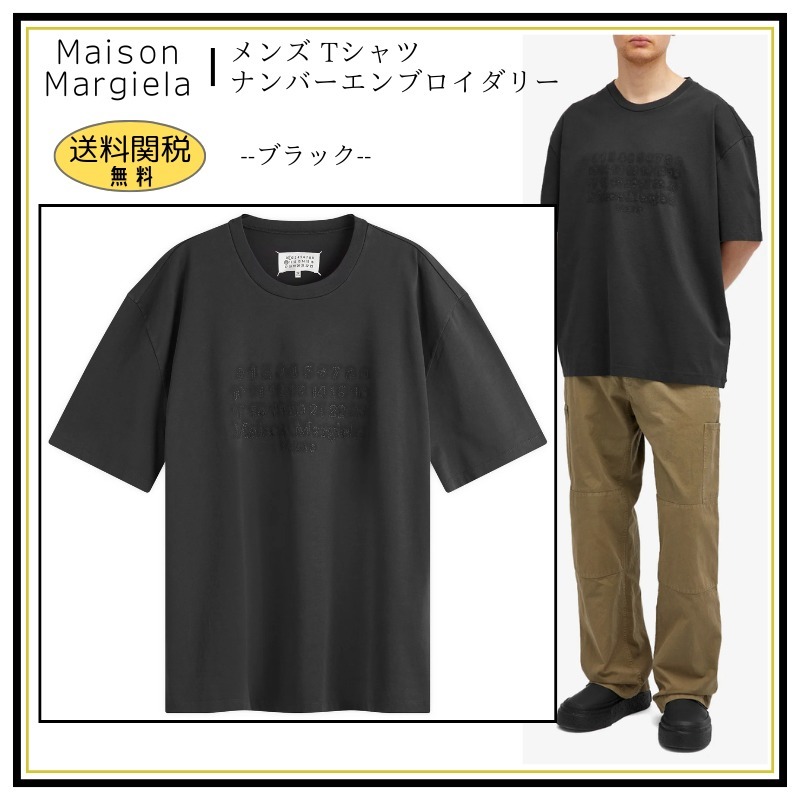 【Maison Margiela】メンズ ナンバーエンブロイダリー Tシャツ