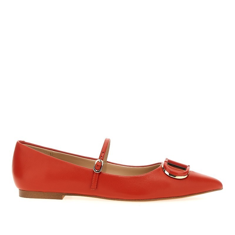 フラットシューズ TWINSET SS25 'Oval T' ballet flats (251TCP064 12141)