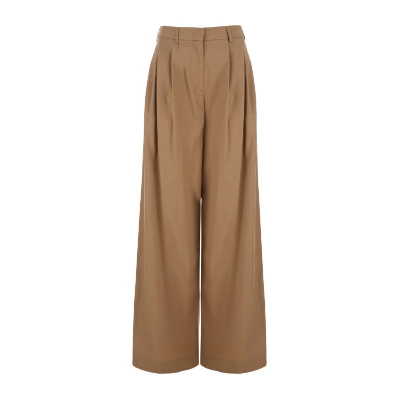 パンツ PLAIN SS25 PANTALONE PINCES LARGO (2974B4007 BISCOTTO)