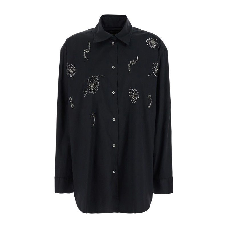 Tシャツ・カットソー PLAIN camicia in puro cotone con ricami