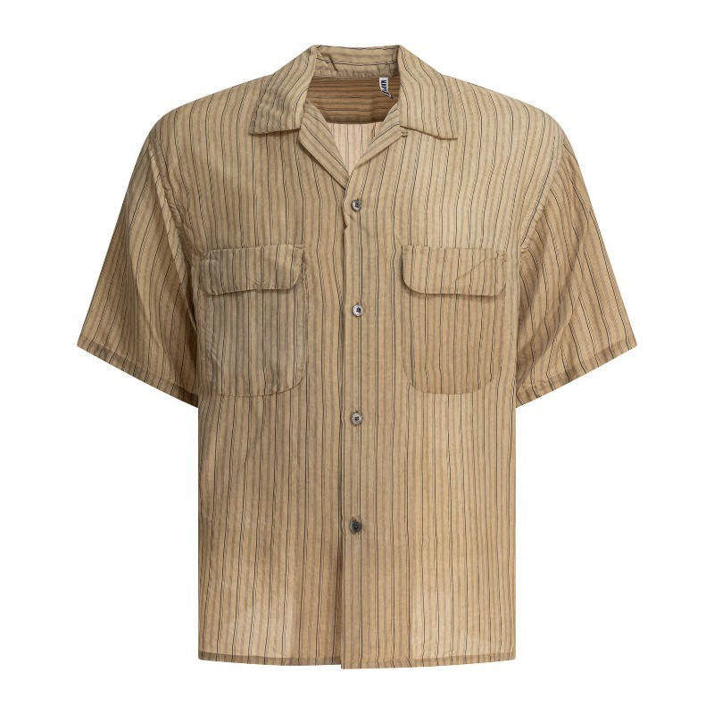 Tシャツ・カットソー KAPTAIN SUNSHINE SS25 Shirts (KS25SSH08 BEIGE STRIPE)