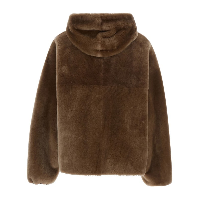 レザージャケット・コート BLANCHA Straight merino shearling jacket (25069 300MASTICE)