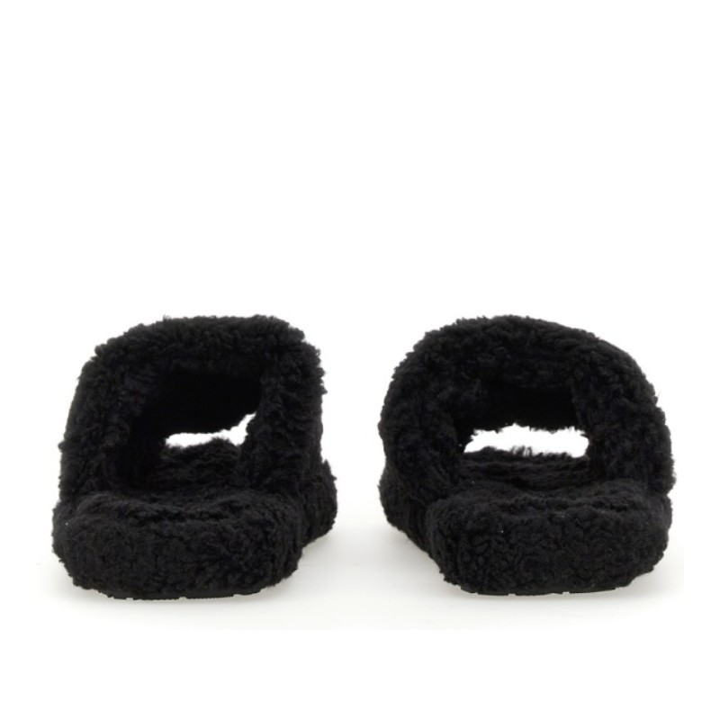 サンダル・ミュール HINNOMINATE FW22 ECOFUR SLIPPER (HNSW02_NERO)