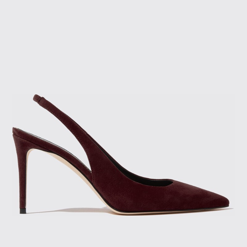サンダル・ミュール SCAROSSO FW21 Sutton Burgundy Suede (SUTTONPUMPBURSUED)