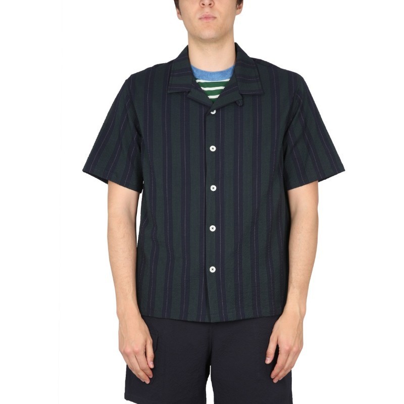 Tシャツ・カットソー HOWLIN SS23 COTTON SHIRT (COCKTAILDAMORE_NAVYSTRIPES)