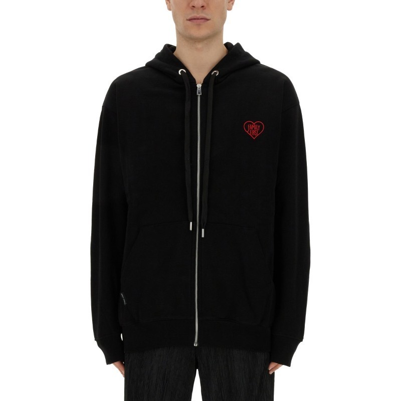 パーカー・フーディ FAMILY FIRST SS24 ZIP SWEATSHIRT. (HS2401_BLACK)