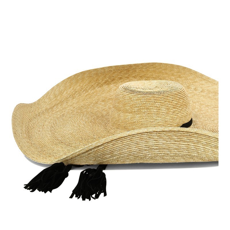 ハット MONTEGALLO SS18 \"Rossella\" straw hat (ROSSELLA .Nero)