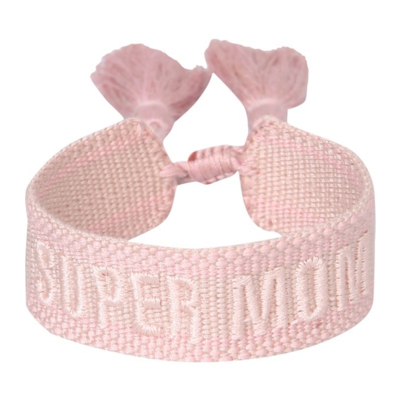 ブレスレット LABEL K BRAIDED FABRIC BRACELET (BR-TISSE_PINKSUPERMOM)